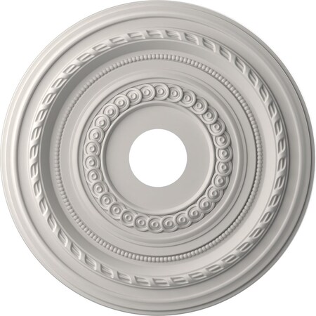 Cole PVC Medallion (Canopies up to 5 1/8"), 19"OD x 3 1/2"ID x 1"P, UltraCover Satin Blossom White